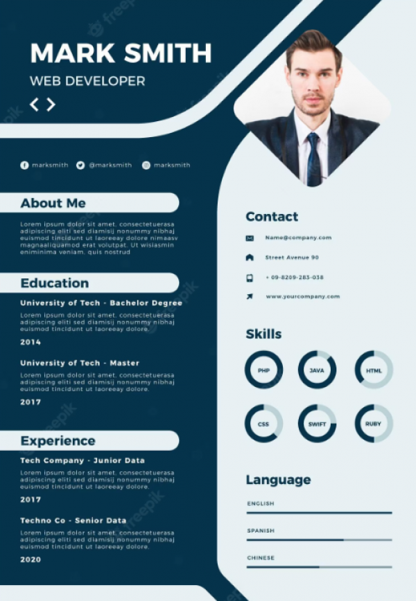 Desain CV Bertema